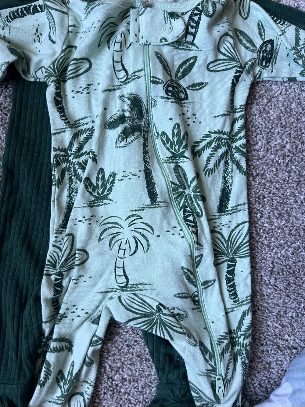 Baby One-Piece Sleep & Play Set in Green - Picture 3 of 10